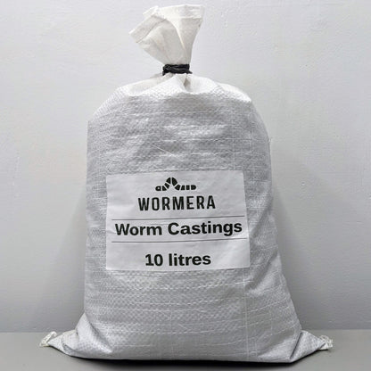 Red wiggler worm castings 10 litre size.